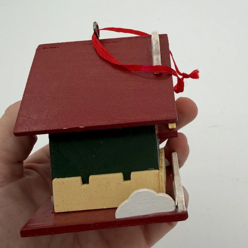 Vintage‎ House of Lloyd 1997 Wooden Birdhouse Christmas Ornament Holiday Decor